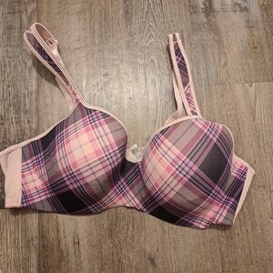 OGL Pink and Black Checkered Underwire Bra